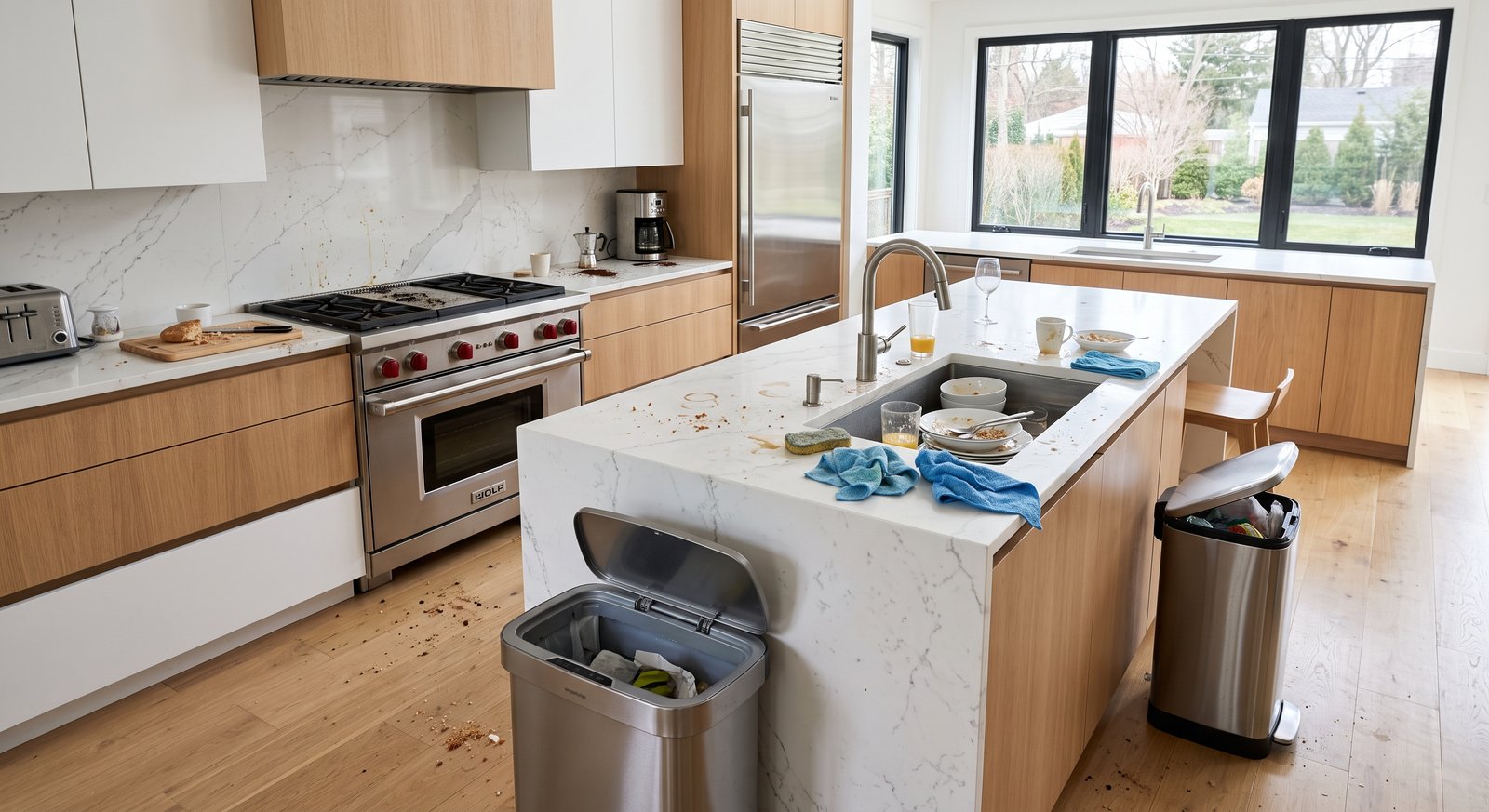 Dirty Kitchen Before Cleaning